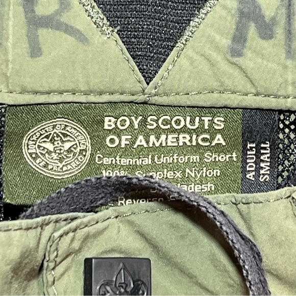 Boy Scouts Of America Centennial Uniform Cargo Shorts Mens Size Small Green - Picture 4 of 13